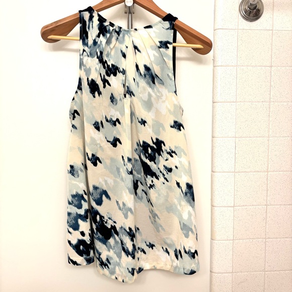 Anthropologie Deletta Sleeveless Top Abstract Spring Solid Front Size Small - Picture 6 of 8